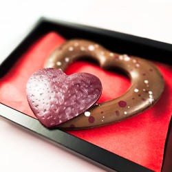 Cœur double chocolat lait & noir | Saint-Valentin