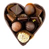 Grand cœur chocolat noir – 9 pralinés | Cadeau chocolat