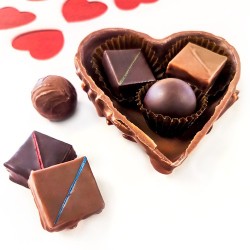 Petit cœur rocher chocolat au lait – 6 pralinés