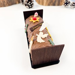 Bûche traditionnelle Pive | Noisette & Gianduja | Suard Fribourg