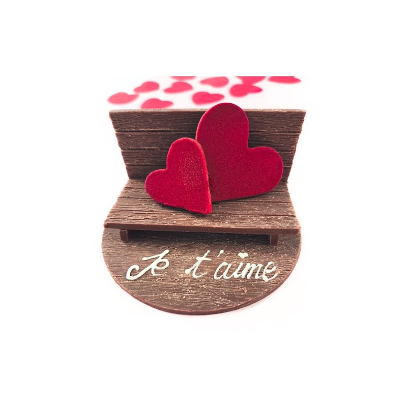 Banc des amoureux chocolat au lait 42 % | Saint-Valentin